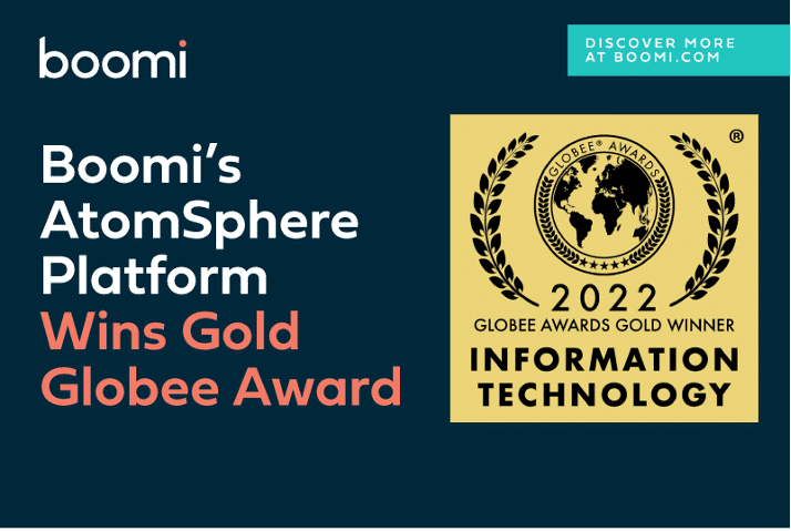 Industry-Leading Boomi AtomSphere Platform Wins Gold Globee® at the 2022 Information Technology World Awards® in Platform as a Service Category