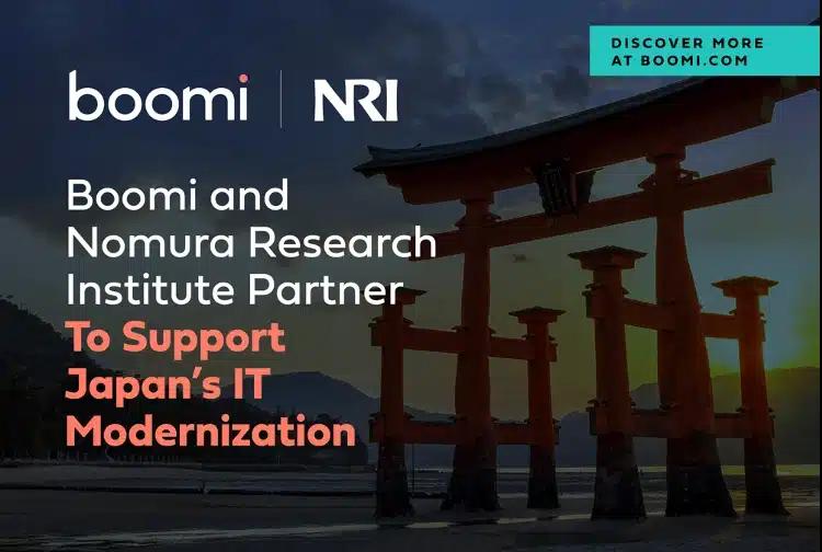 Boomi、野村総合研究所（NRI）と提携
あらゆる業種における有用なシステム構築を実現し、業務デジタル化を支援