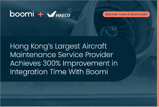 Hong Kong’s Largest Aircraft Maintenance Service Provider Achieves 300% Improvement in Integration Time With Boomi