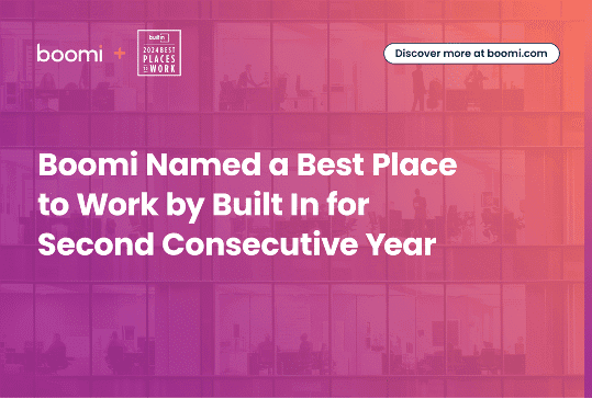 Boomi Named a Best Place to Work by Built In for Second Consecutive Year